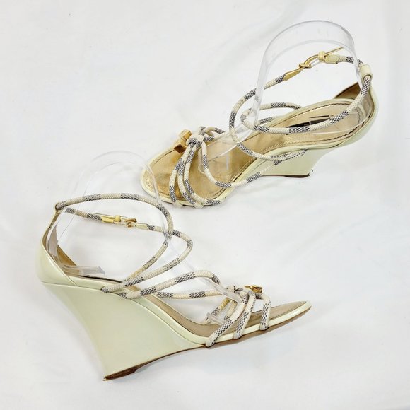 Louis Vuitton Damier Azzure Wedge Sandal - Picture 1 of 7